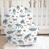 nursing feeding cover used as a shopping cart cover