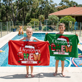 Christmas Crew beach towel as a Christmas gift for the family