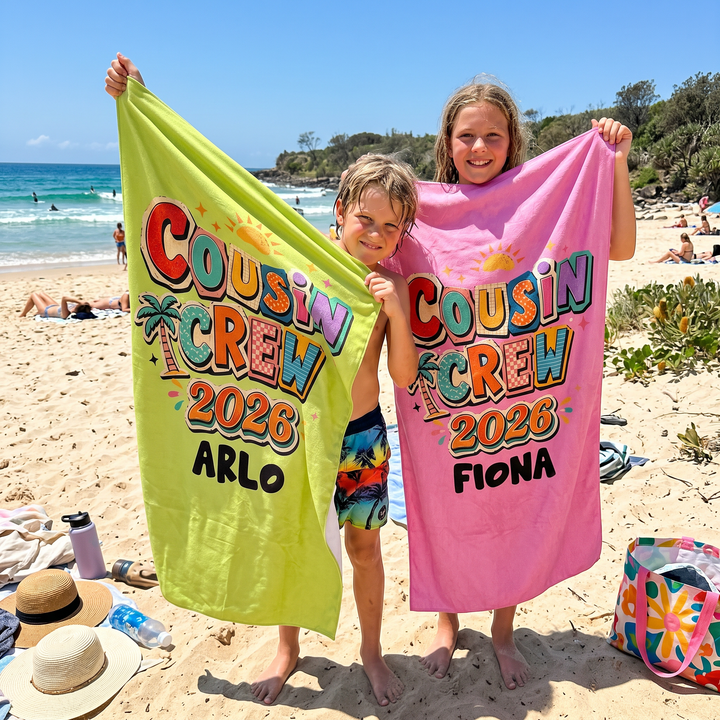 Tropical Cousin Crew 2026 Beach Towel