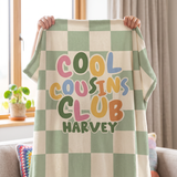 Cousin Crew Check Personalized Blanket