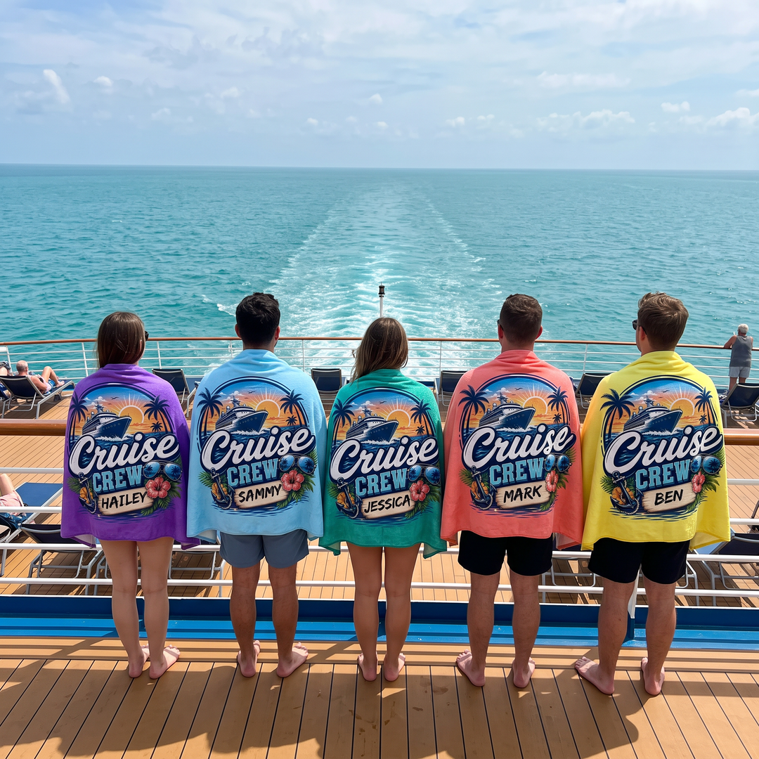 Cruise Crew Sunset | Personalized Quick Dry Sand-Free Towel