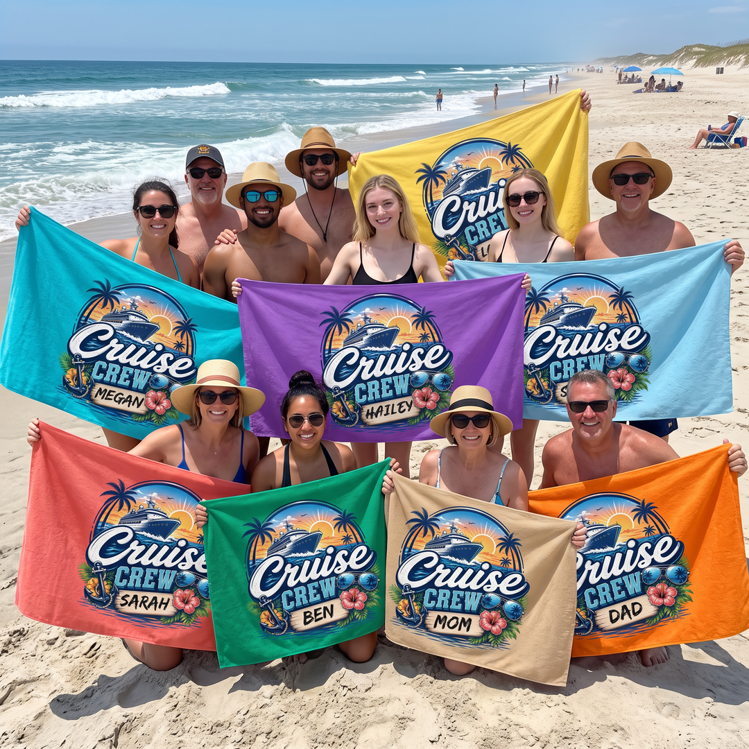 Cruise Crew Sunset | Personalized Quick Dry Sand-Free Towel