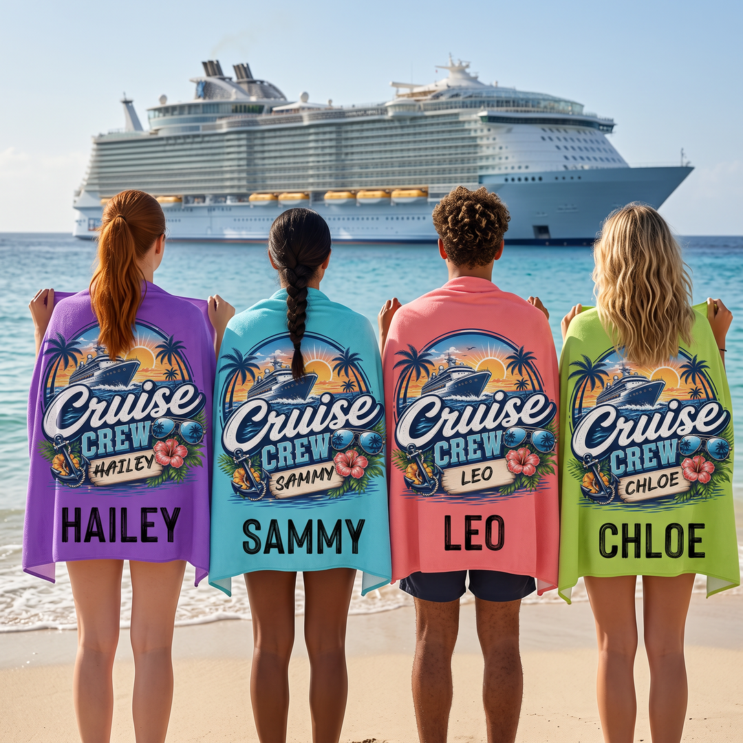 Cruise Crew Sunset | Personalized Quick Dry Sand-Free Towel