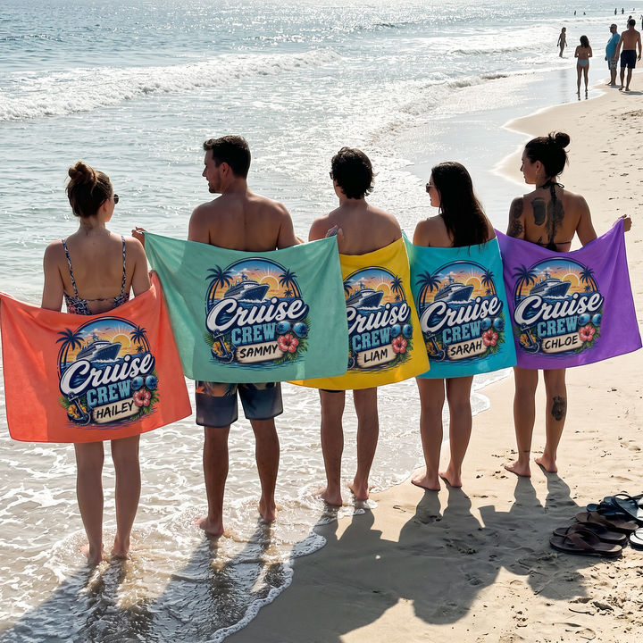 Cruise Crew Sunset | Personalized Quick Dry Sand-Free Towel