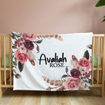 FLORAL PERSONALISED BLANKET