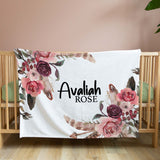 FLORAL PERSONALISED BLANKET