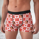 Custom Face Men's Underwear (Hearts)
