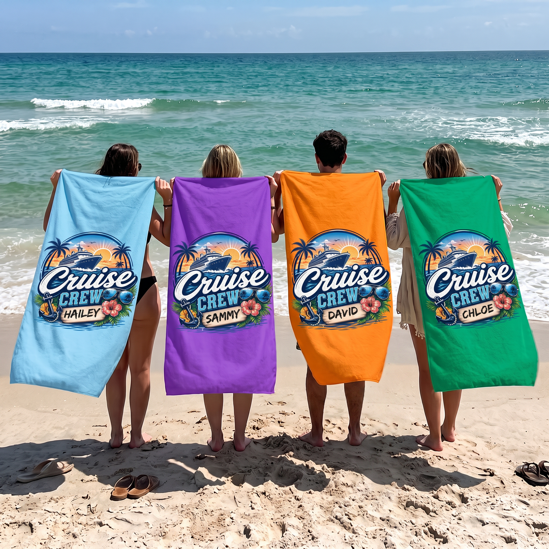 Cruise Crew Sunset | Personalized Quick Dry Sand-Free Towel