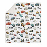 CUTE CARS SHERPA BLANKETS