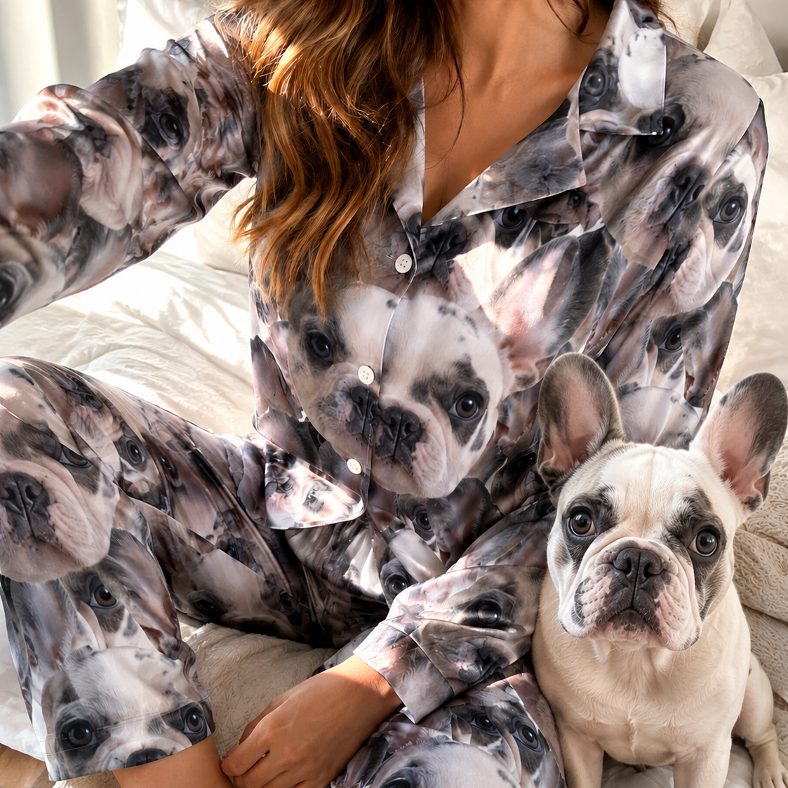 Pet Face Mash personalised pyjama set with custom names - The Custom Co
