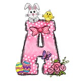 Easter Bow Initial Enamel Mug