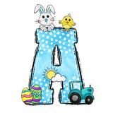 Easter Cars Initial Enamel Mug