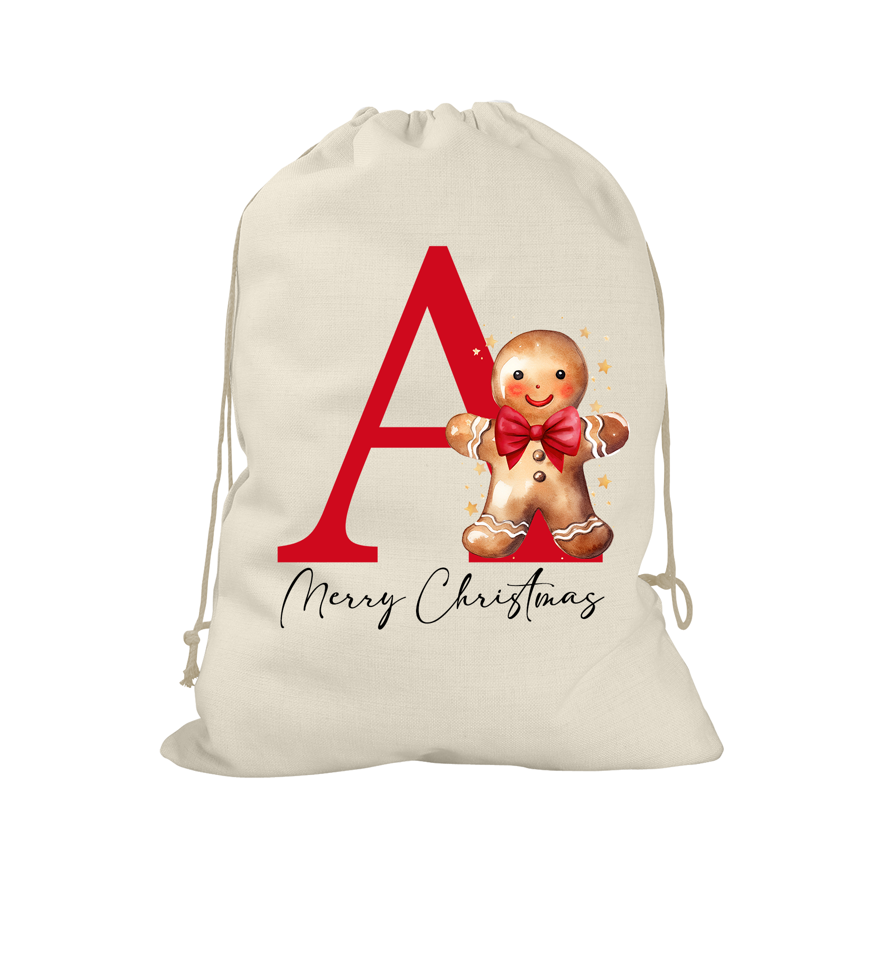 Gingerbread Man Santa Sack