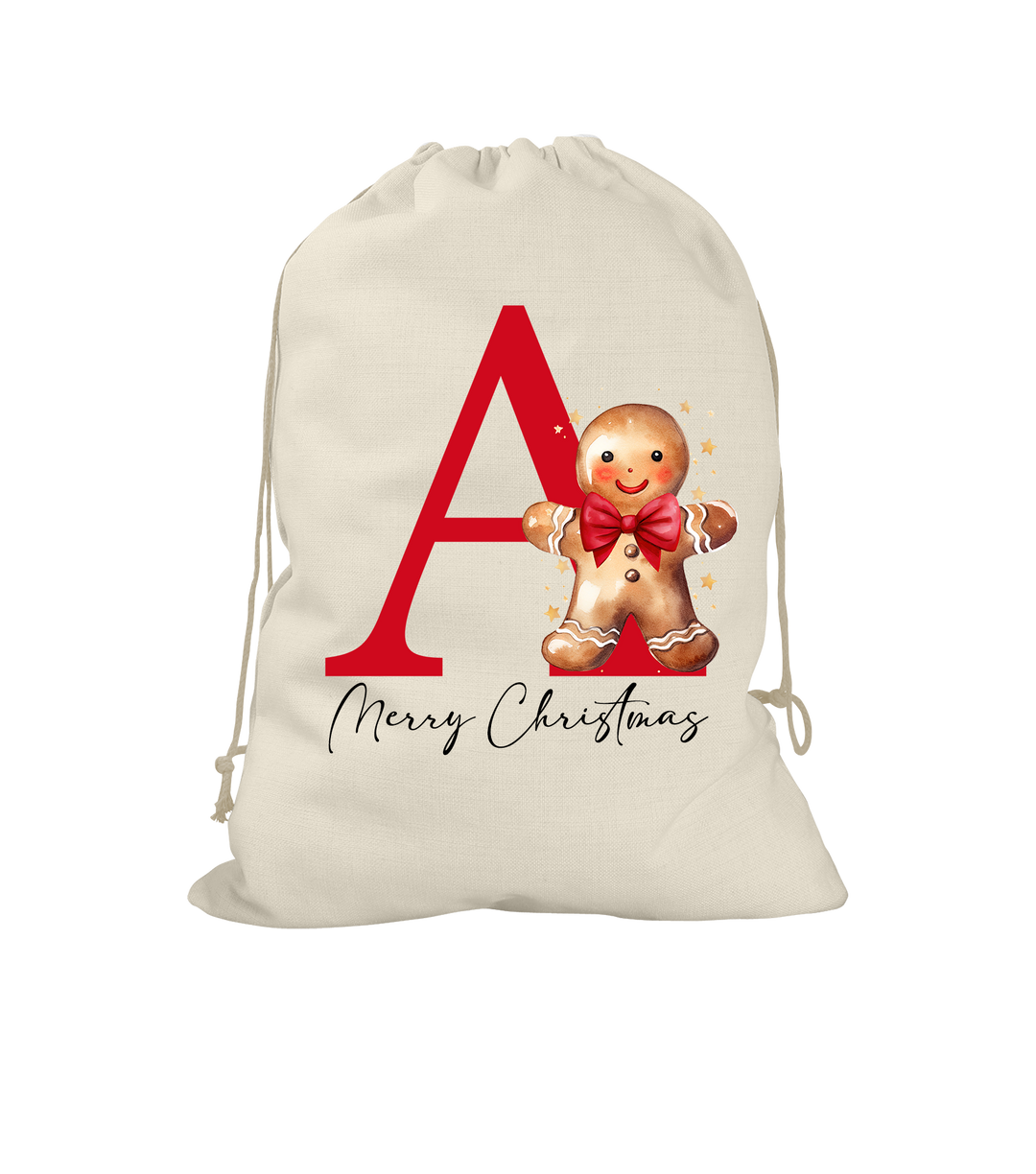 Gingerbread Man Santa Sack