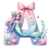 Mermaid Initial Hooded Towel