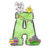Easter Parade Initial Enamel Mug