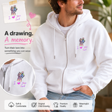 Personalised Kids Drawing Hoodie for Dad