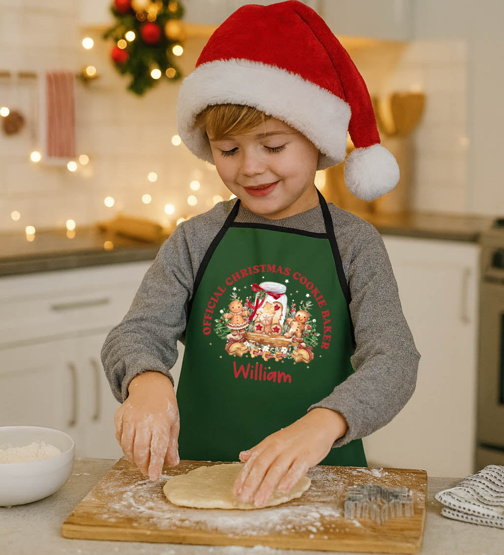 Official Christmas Cookie Baker Kids Apron