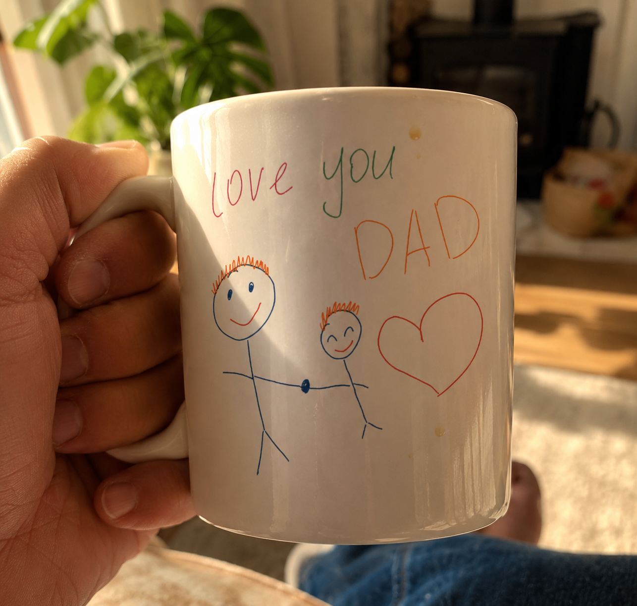 Personalised Dad Mug with Kids Artwork