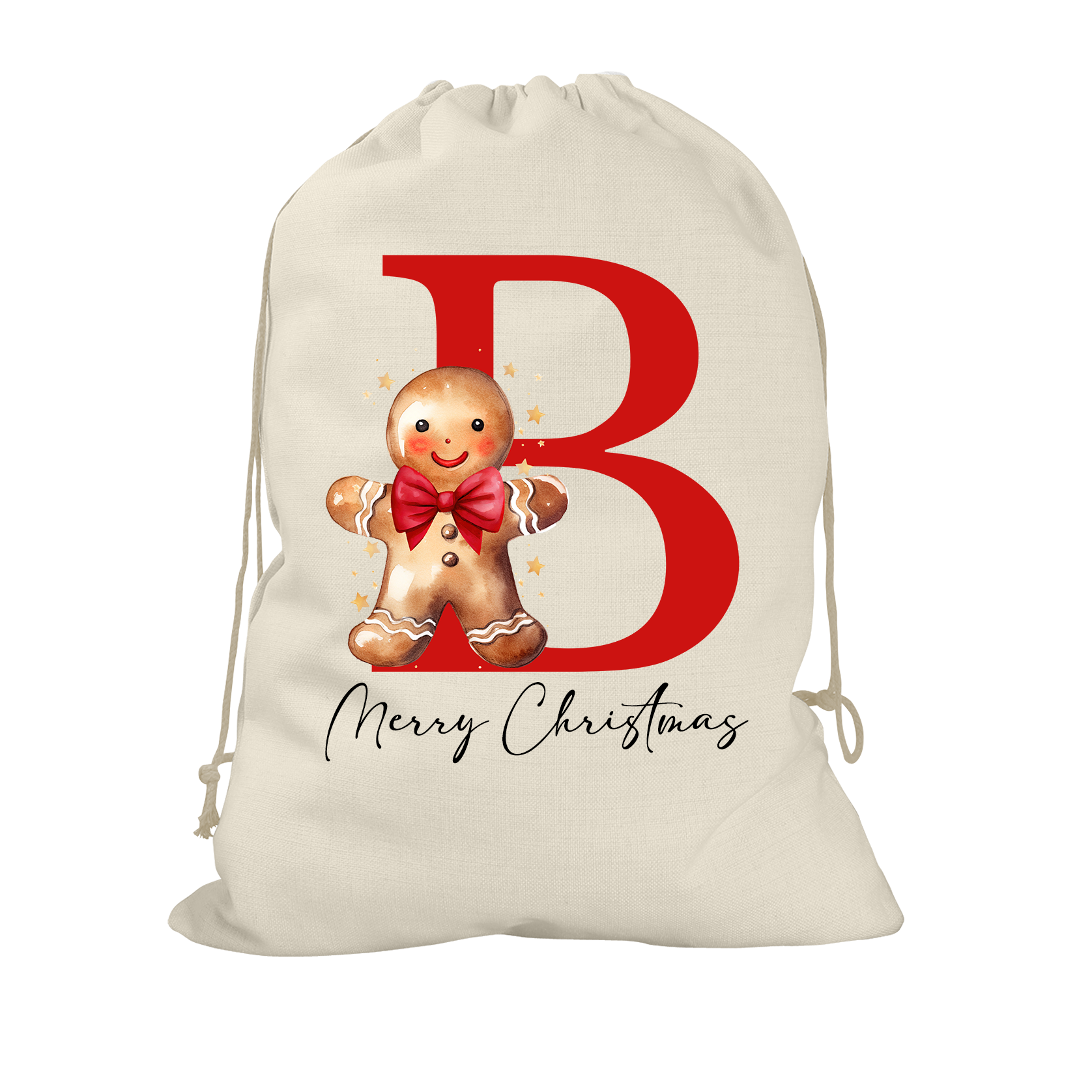 Gingerbread Man Santa Sack