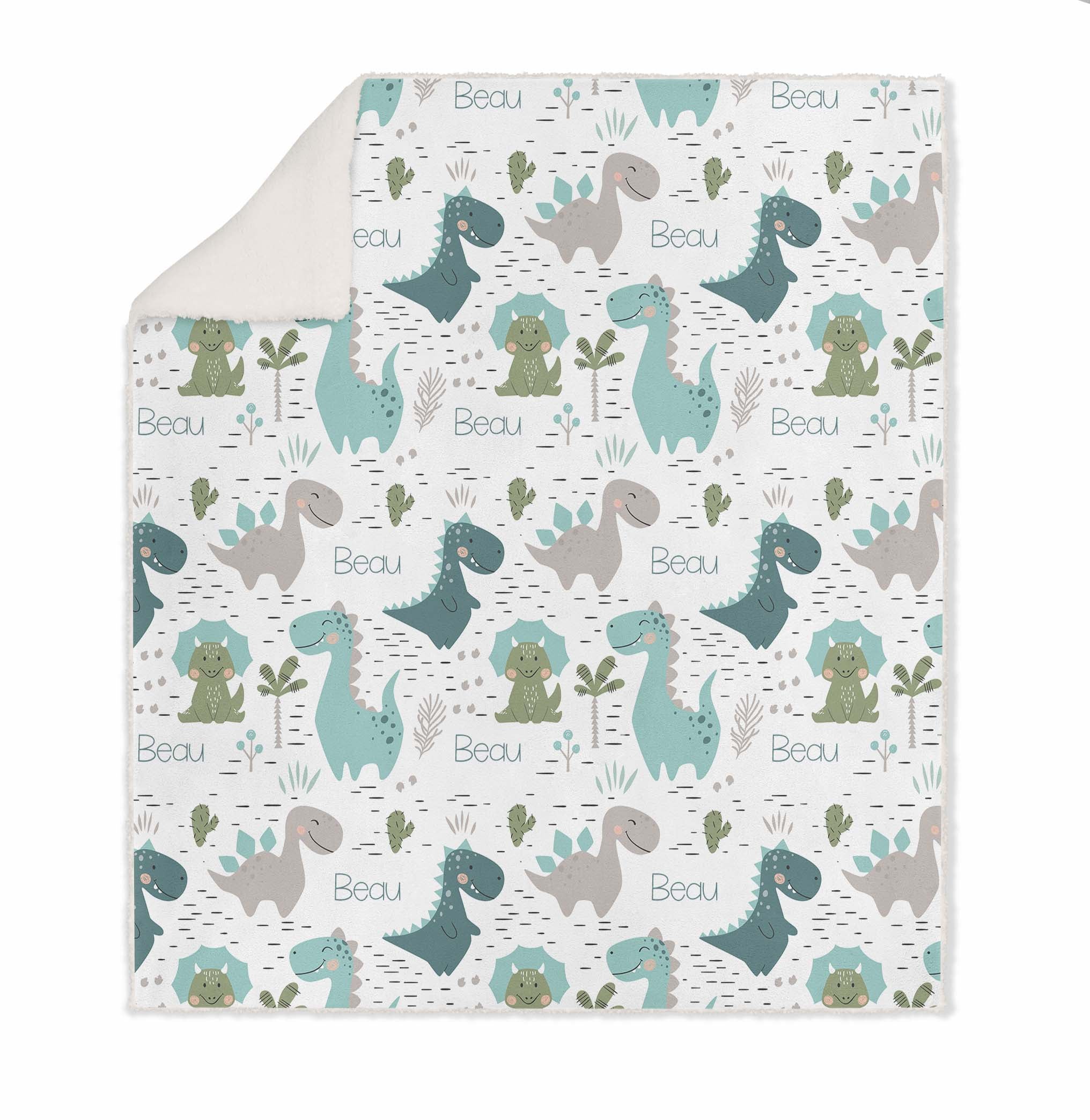 DINOSAUR KIDS SHERPA BLANKET