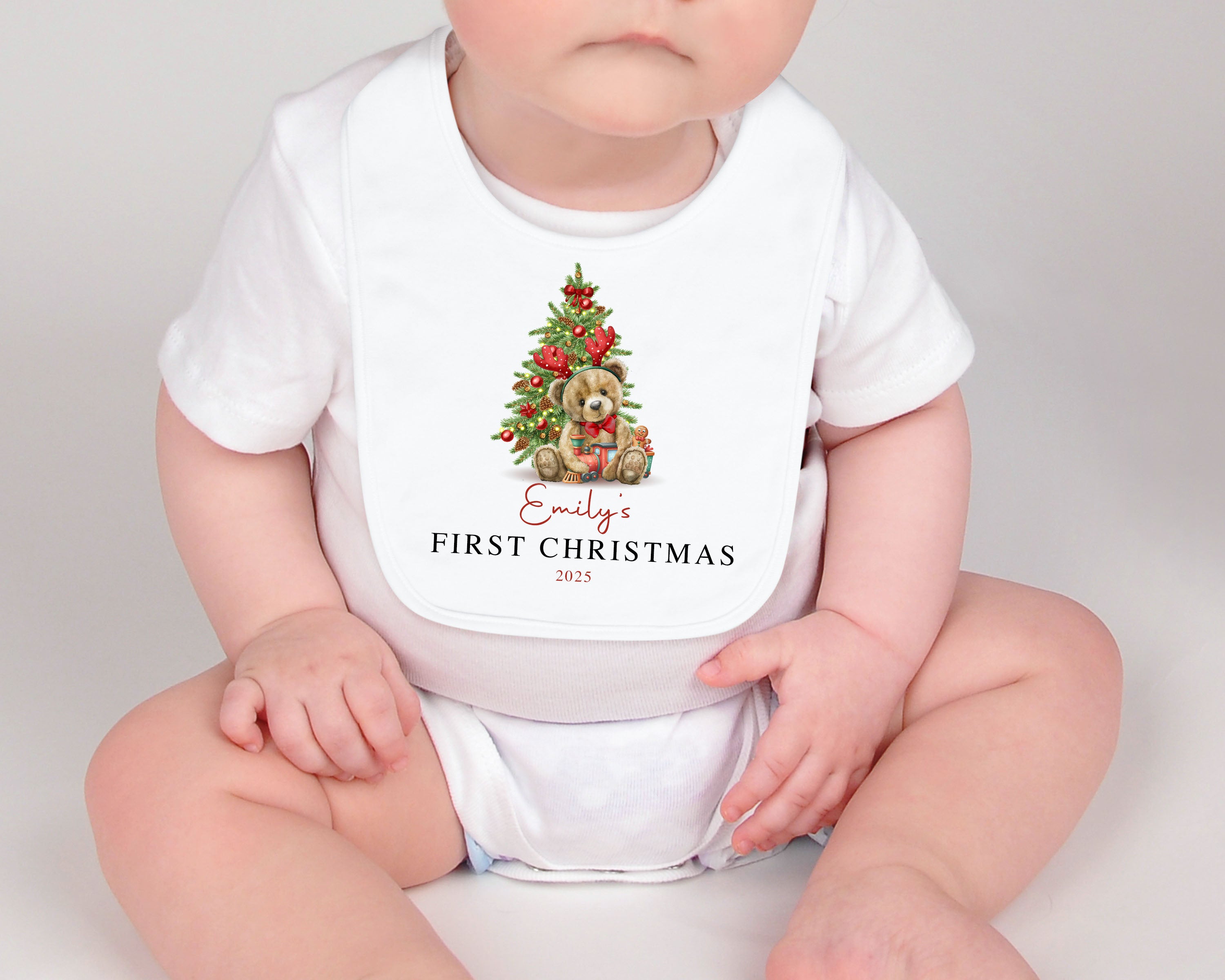 Christmas Bear Bib