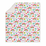 GIRLS SHERPA BLANKET PERSONALISED