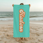 BLUE RETRO CUSTOM TOWEL
