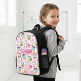 Custom Name Double Pocket School Bag