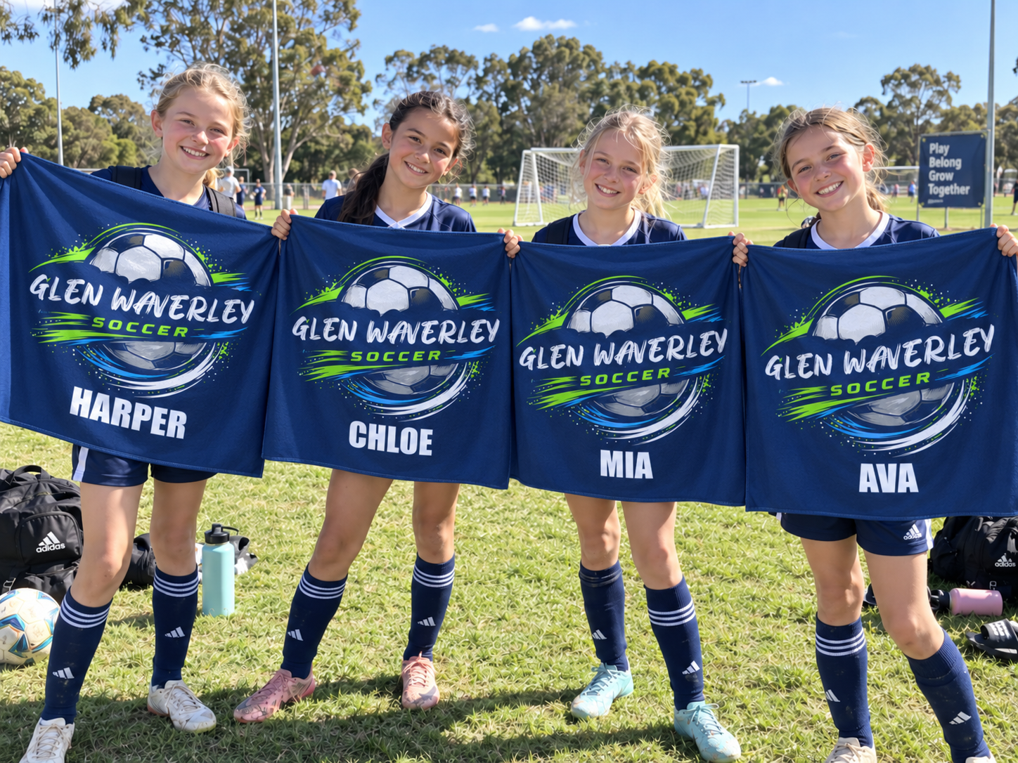 Soccer Splash Personalized Towel