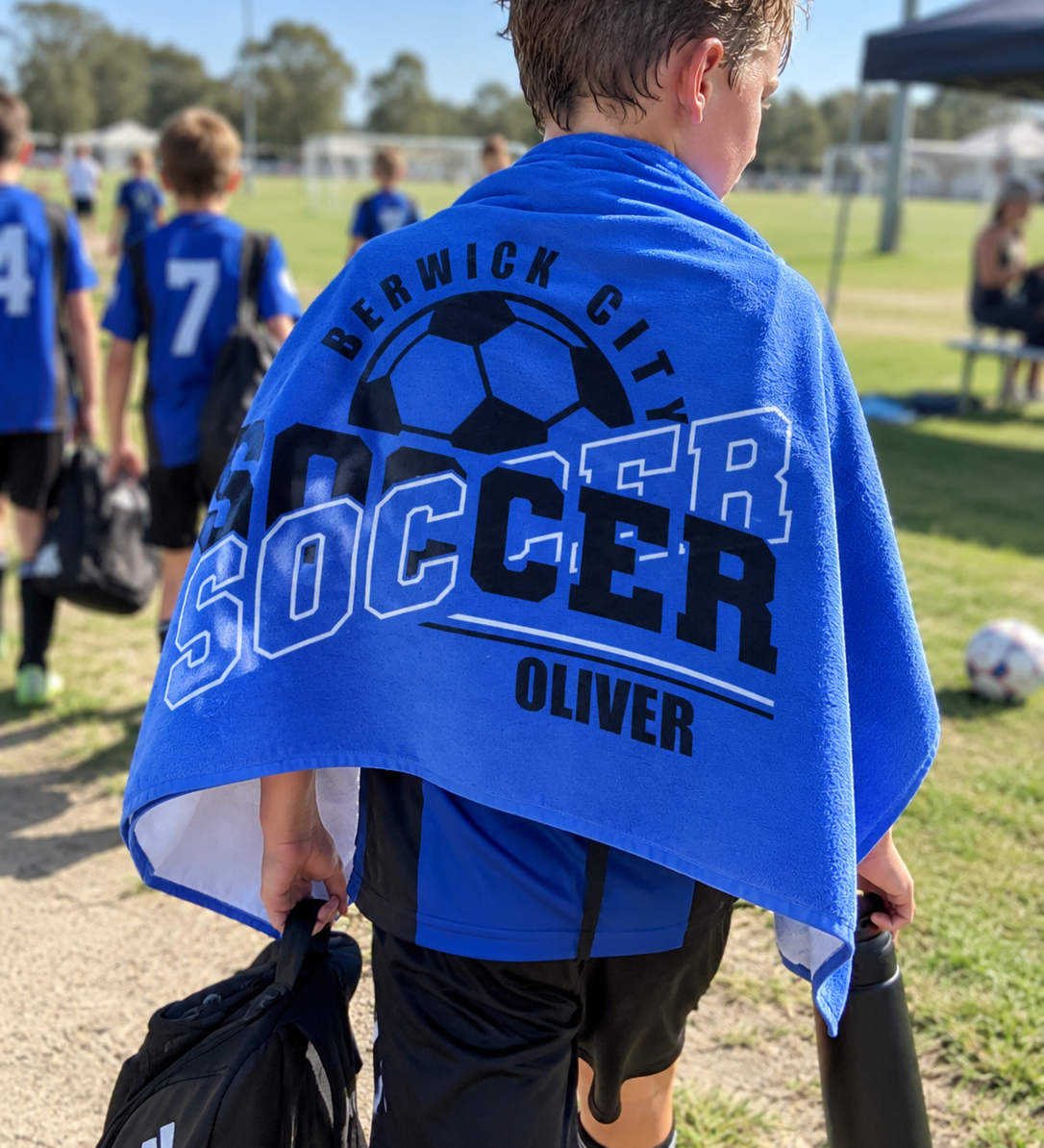 Soccer Team Personalized Towel
