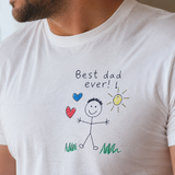Personalised Kids Drawing T-Shirt for Dad