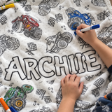 Monster Truck Colouring Blanket
