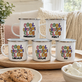 Personalised Cool Cousins Club Enamel Mug