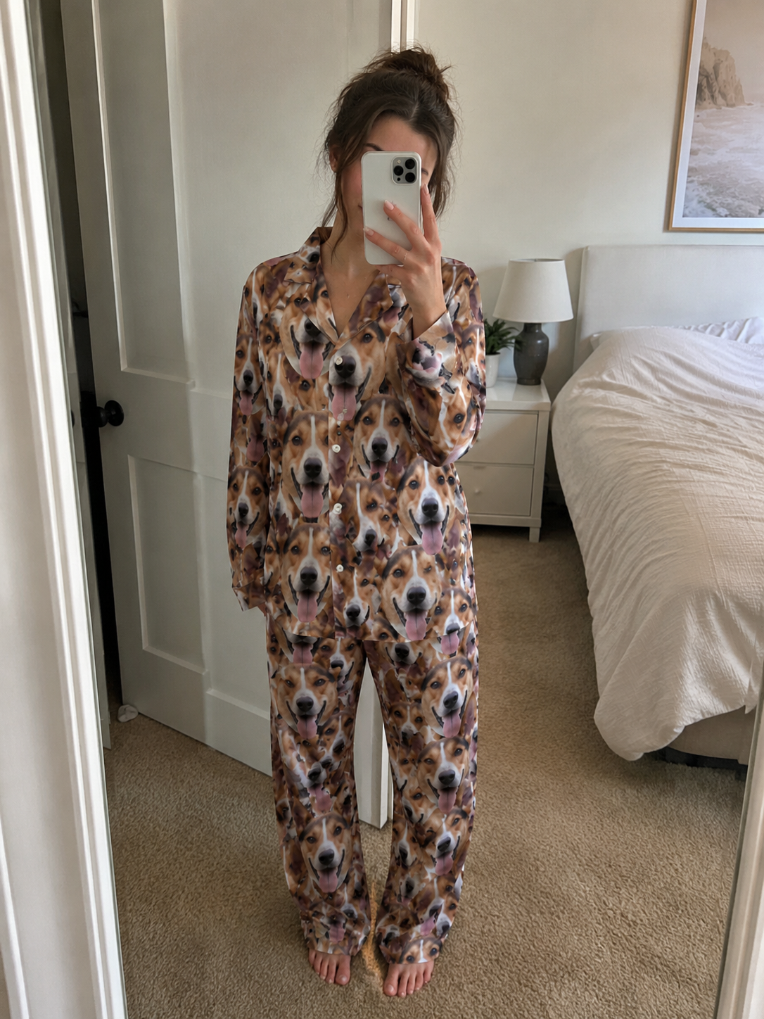 Pet Face Mash pyjama set in soft cotton, made for cosy nights in - The Custom Co