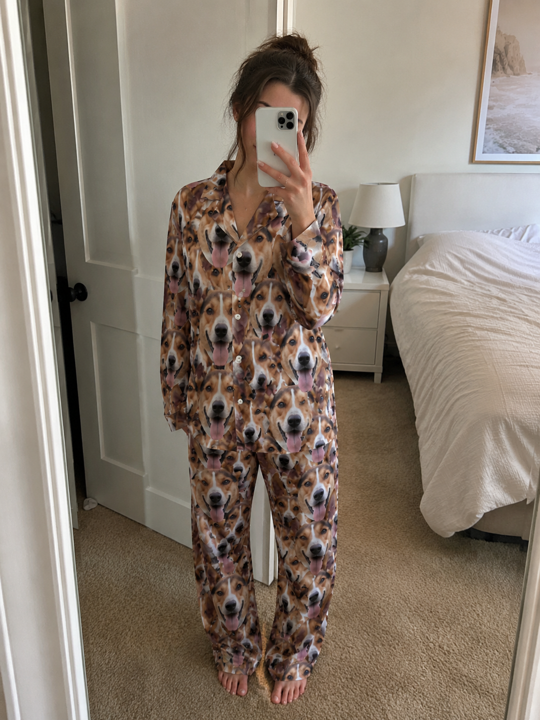 Personalised Pet Face Mash Pyjama Set