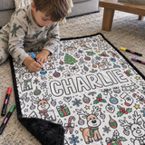 Personalised Christmas Colouring Blanket