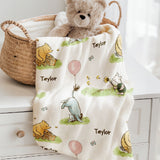 baby blanket personalised winnie the pooh
