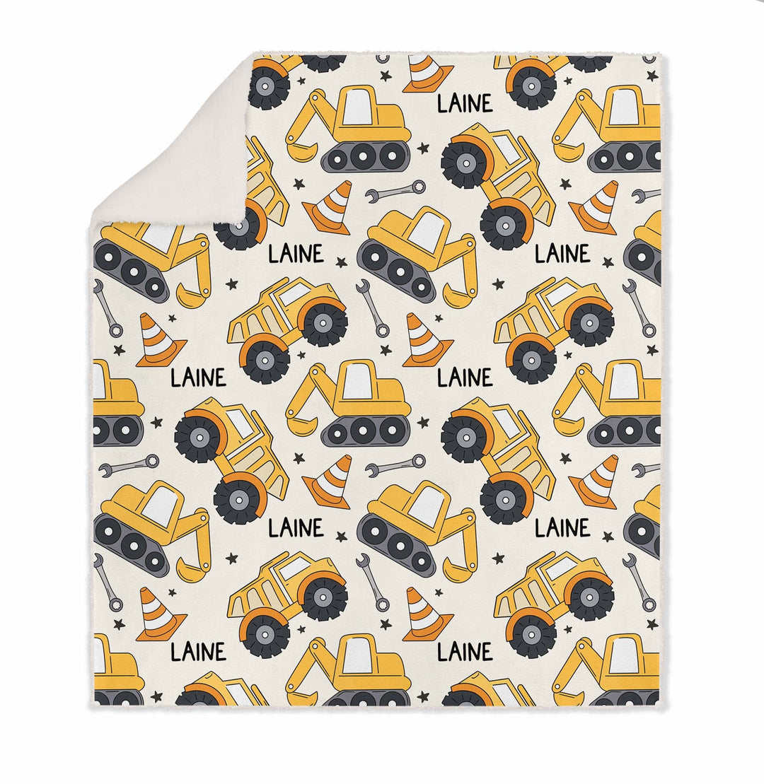 CONSTRUCTION KIDS SHERPA BLANKET
