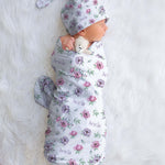 floral baby swaddle