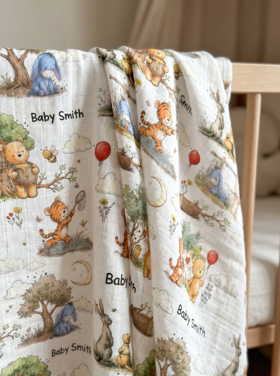 Personalised Muslin Swaddle Wrap