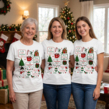 Personalised Family Time Christmas shirt name print detail