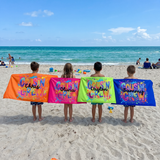 Cousin Crew Pop Art Personalized Towel
