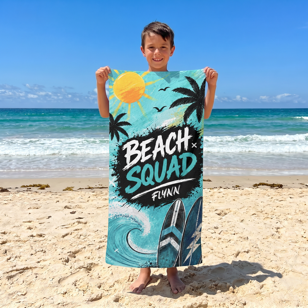 Beach Squad Personalised Towel