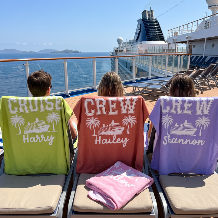Cruise Crew Summer Beach Towel | Personalized Quick Dry Sand-Free Towel