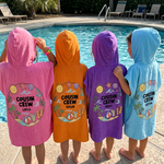 Salty & Sandy Cousin Crew personalised hooded towel with custom names - The Custom Co