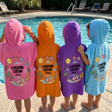 Salty & Sandy Cousin Crew personalised hooded towel with custom names - The Custom Co