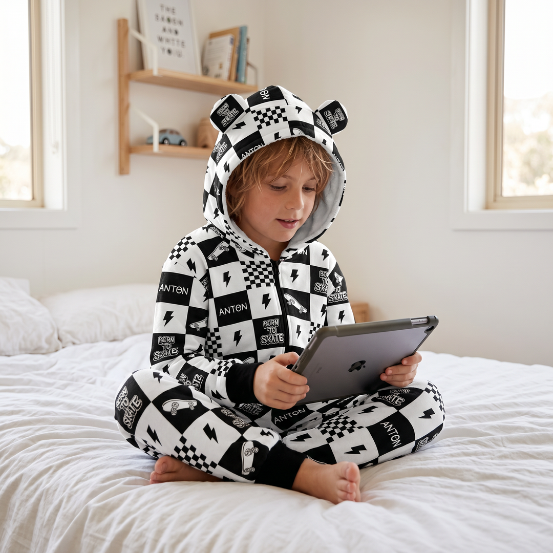 Personalised Hooded Onesie — Kids Loungewear