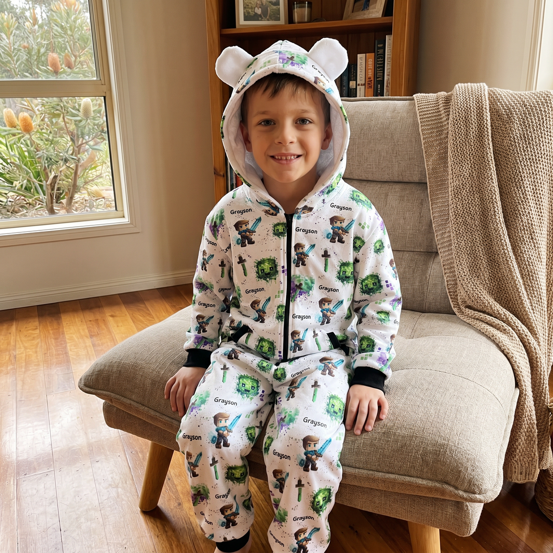Personalised Hooded Onesie — Kids Loungewear