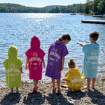 Sun & Surf Cousin Crew hooded towel with a name added for every one of the cousins